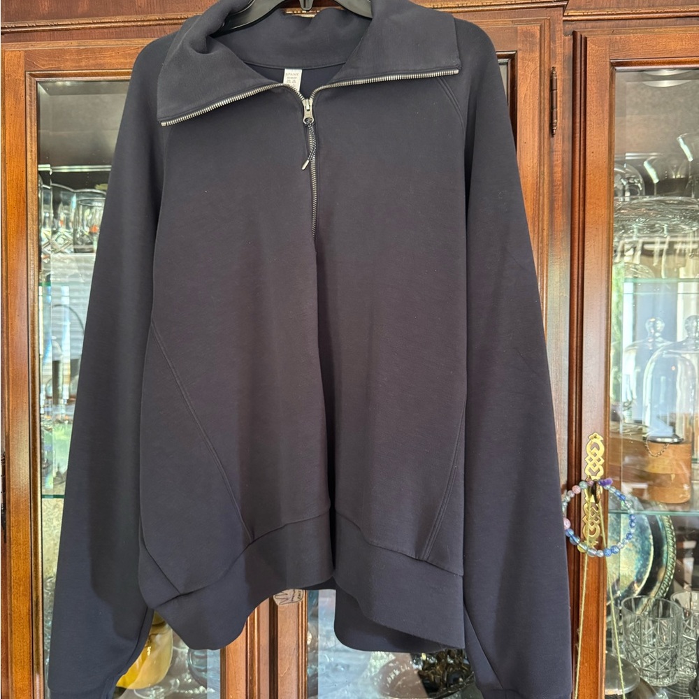 SPANX Airessentials Navy Half-Zip sweatshirt - 3x